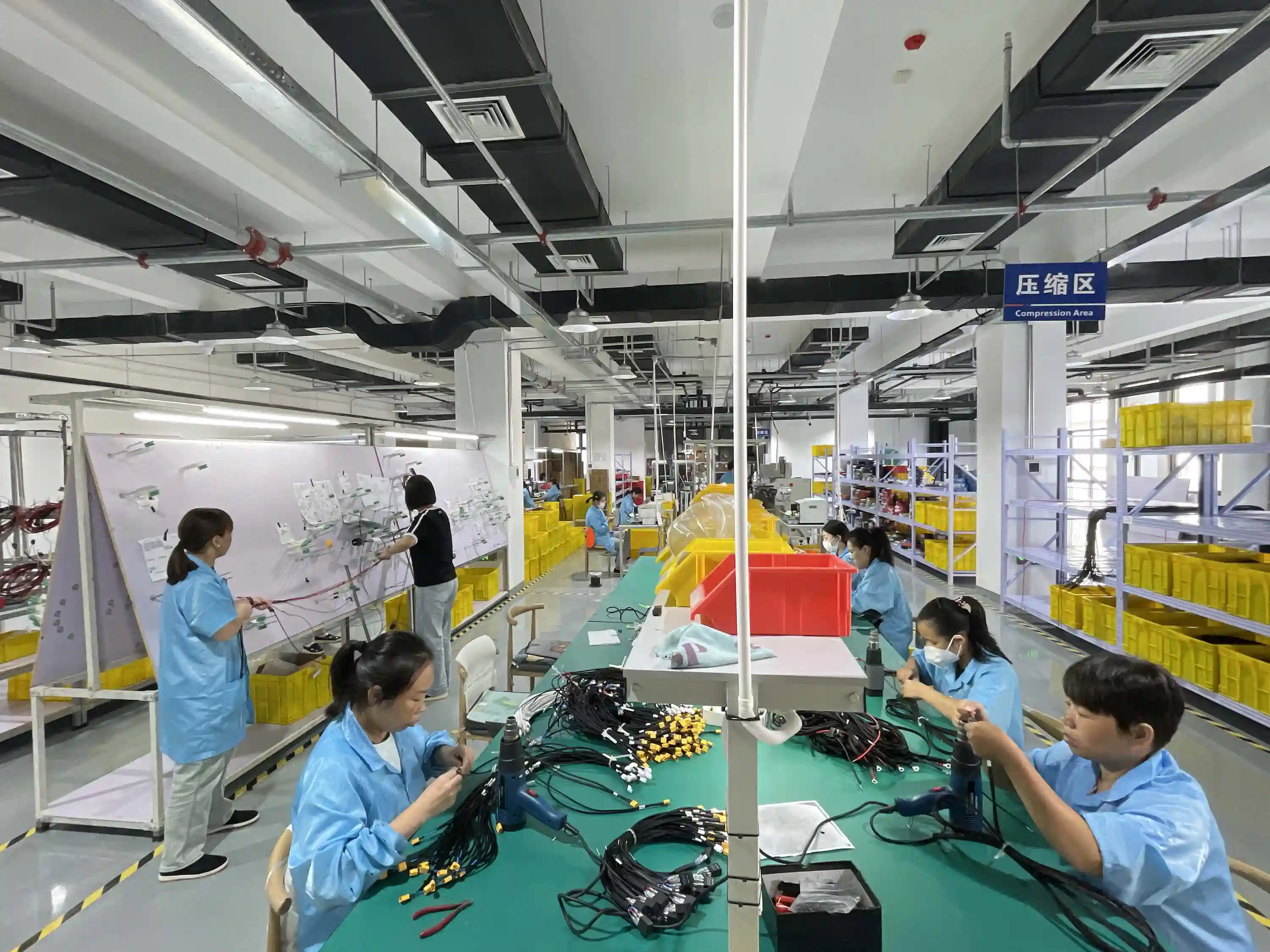 Team Working - WellPCB Wire Harness Production Facility