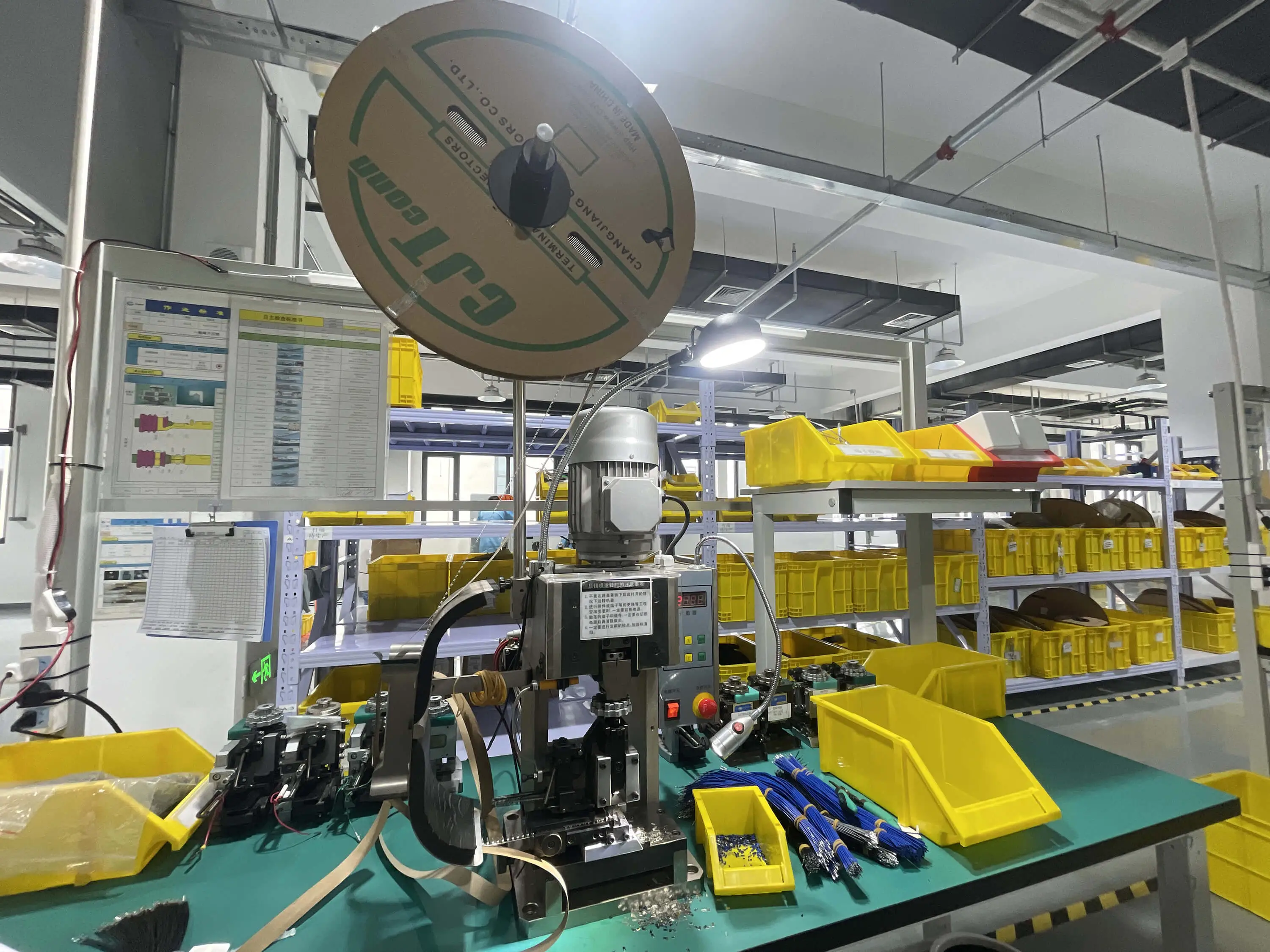 Semi-Automatic Terminal Crimping Machine - WellPCB Wire Harness Manufacturing Equipment