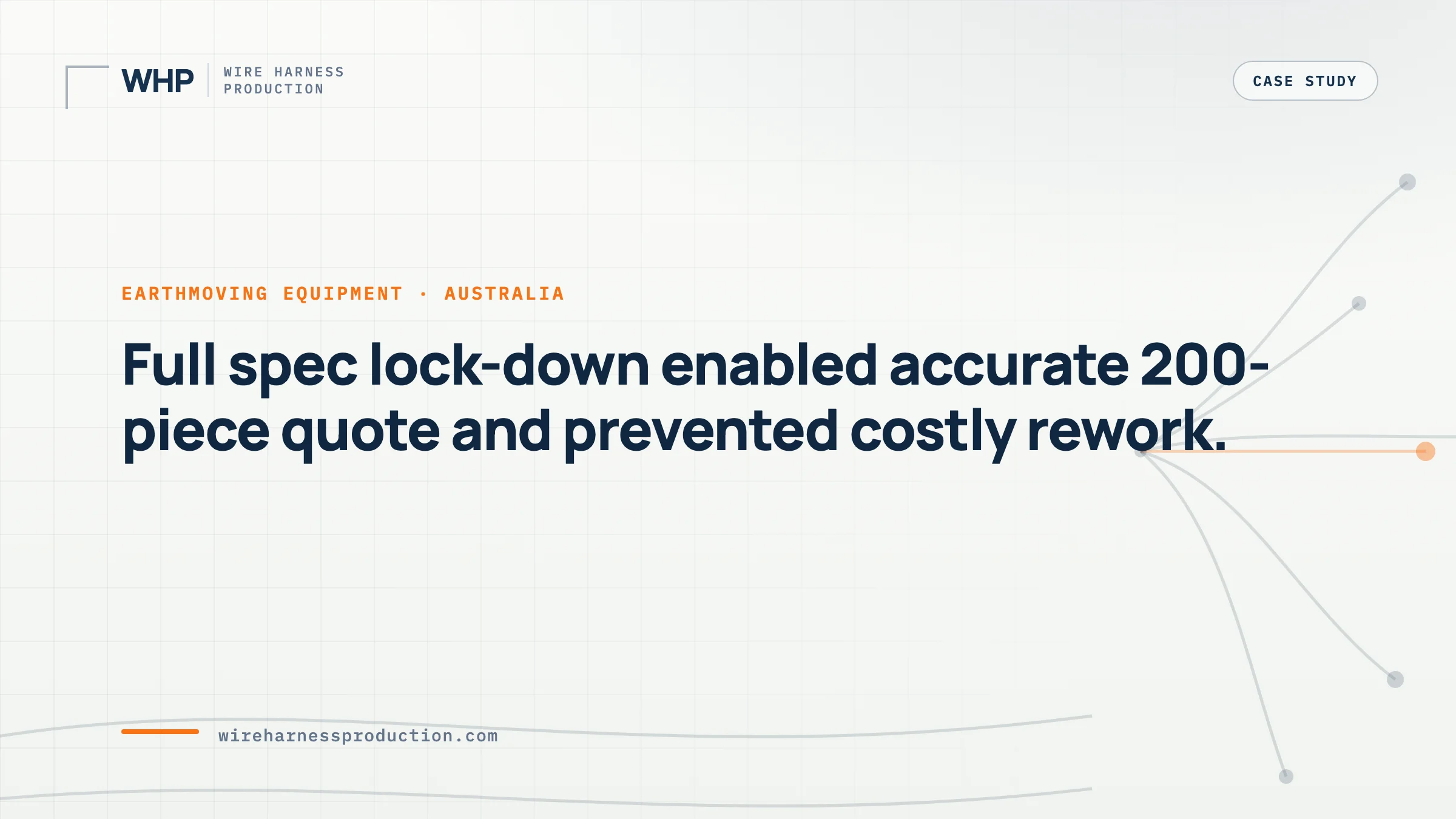 Australian Earthmoving OEM: Spec Lock-Down Enables Accurate 200-Piece Quote