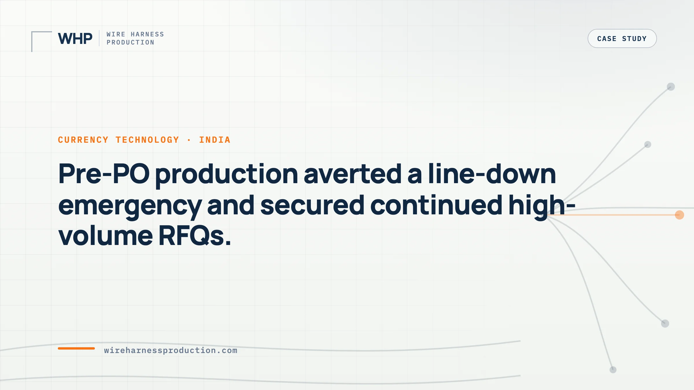 Currency Technology OEM: Pre-PO Production Averts Line-Down Emergency in India