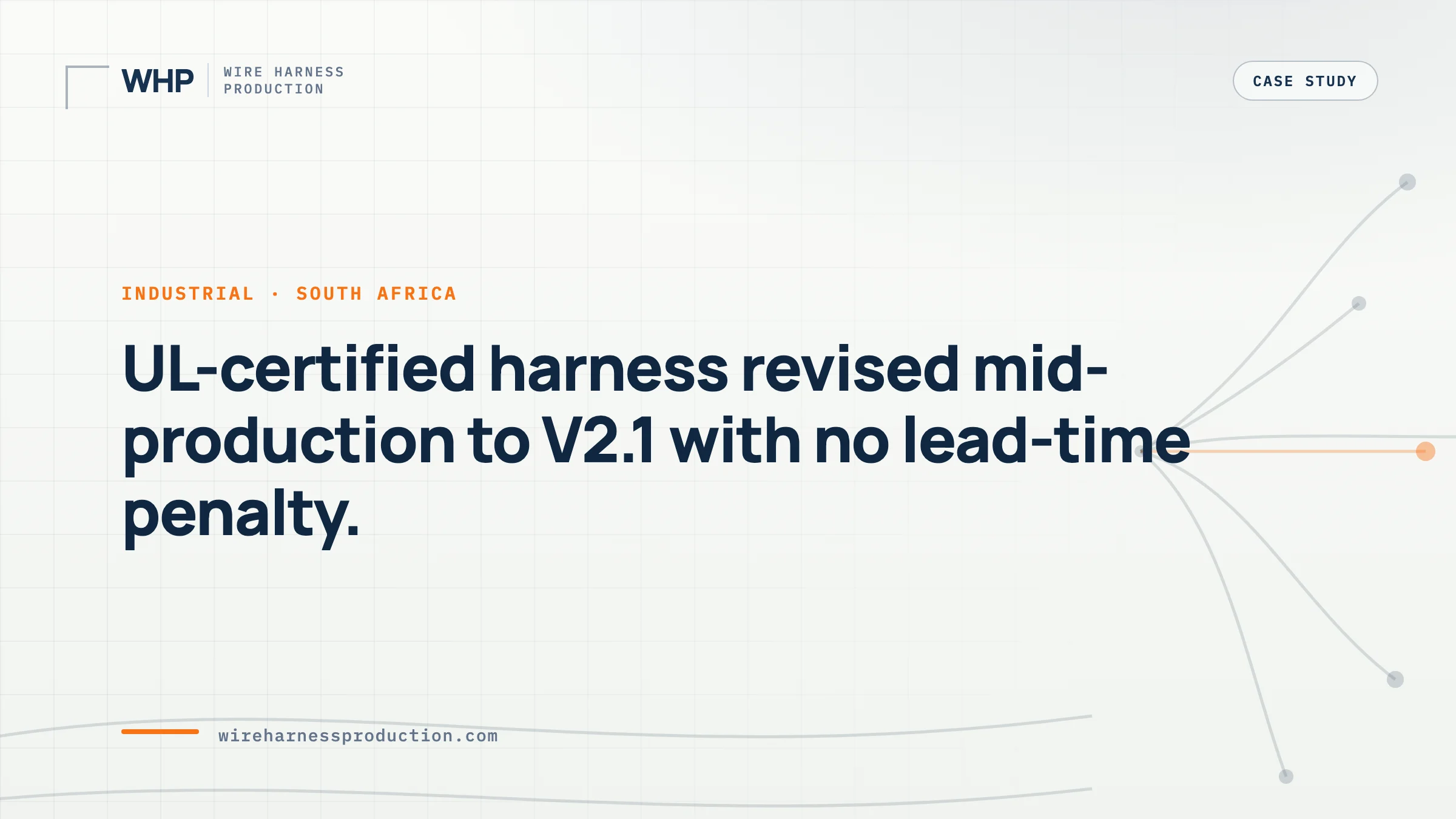 Industrial Equipment: UL-Certified Harness Revised Mid-Production With No Lead-Time Penalty