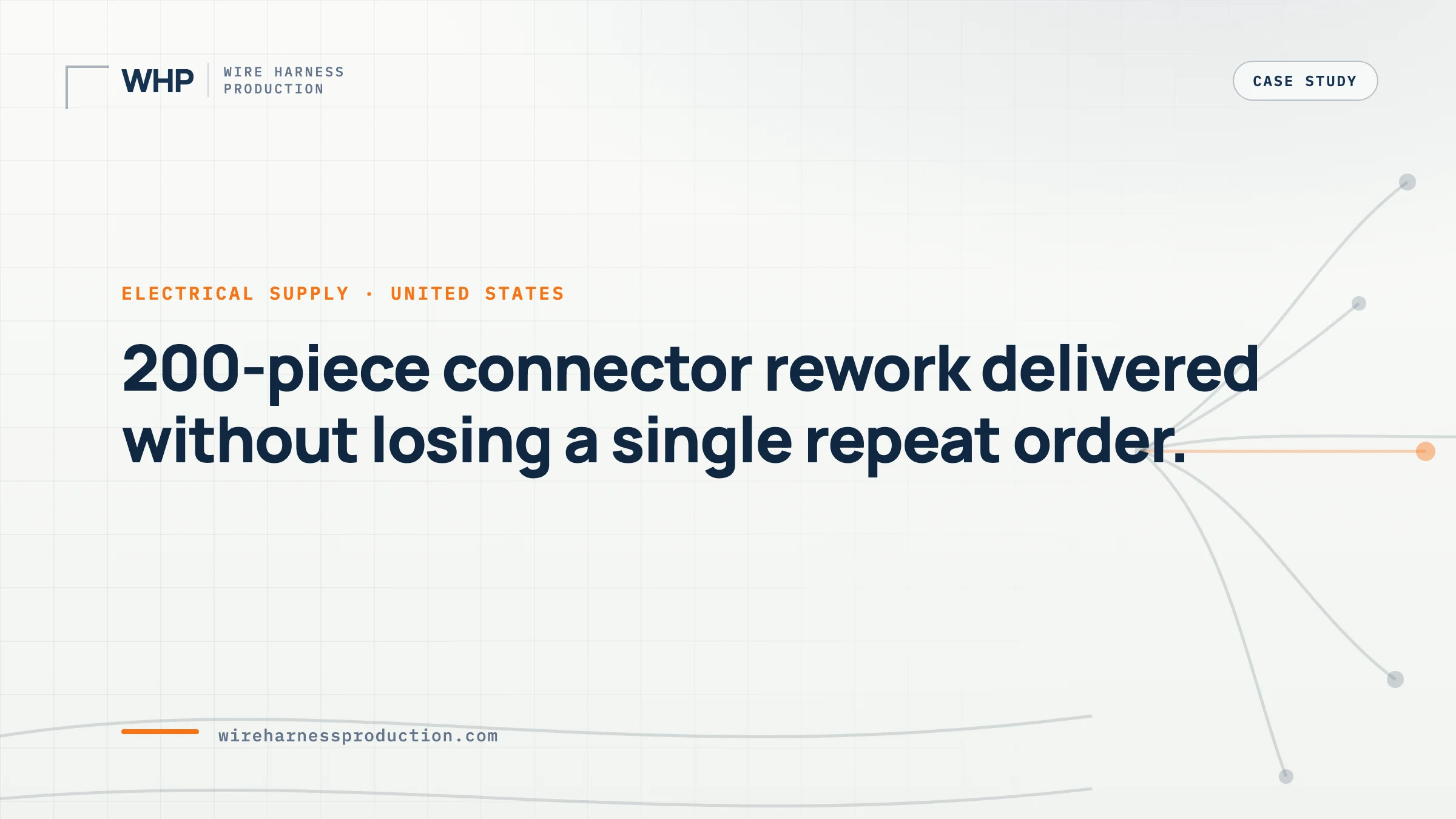 Electrical Supply: 200-Piece Connector Rework Preserves Repeat Business