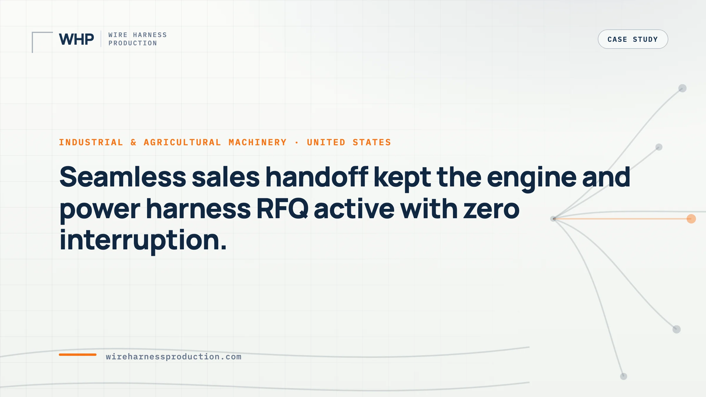 Machinery OEM: Seamless Sales Handoff Keeps Engine Harness RFQ Alive