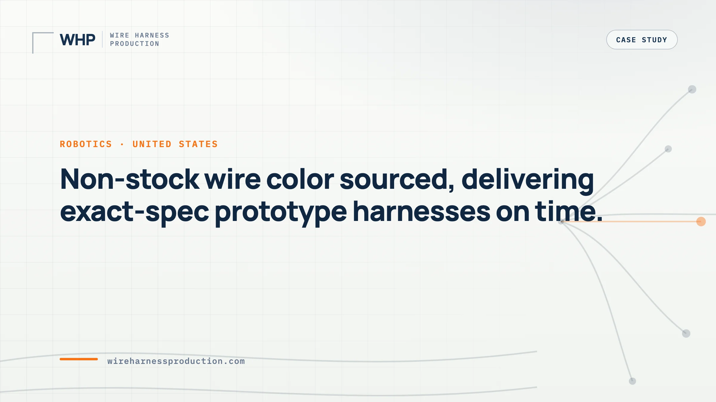 Robotics OEM: Non-Stock Wire Color Sourced for Prototype Harnesses